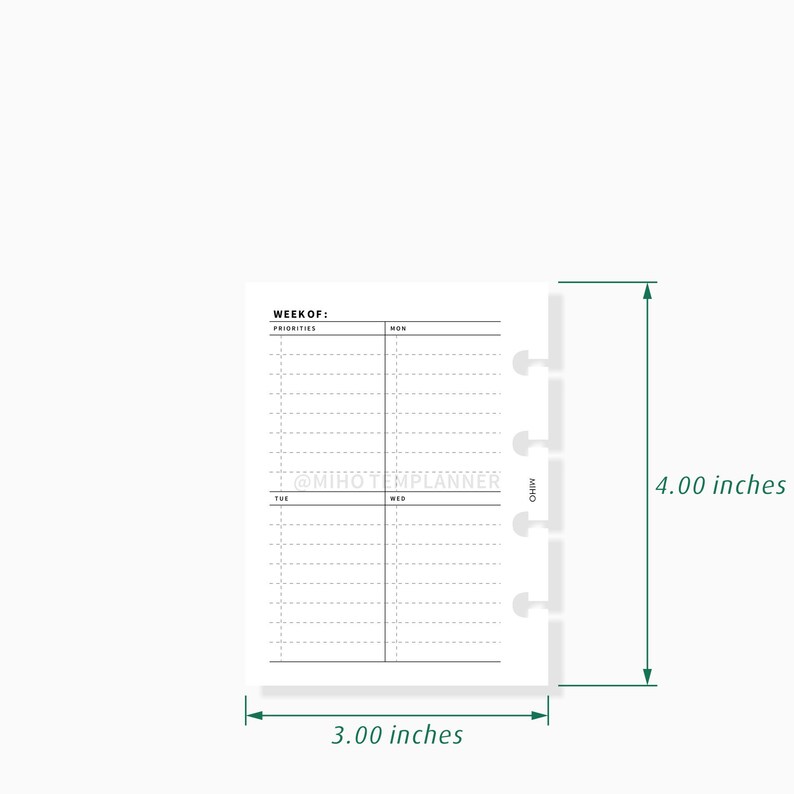 Weekly Planner Printable Micro Happy Planner Undated Etsy India