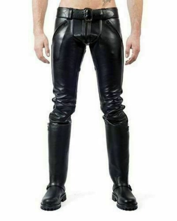 leather pants with zips