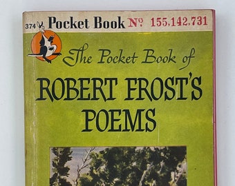 The Pocket Book of Robert Frost's Poems - 1946 - Poetry Book - Paperback Book - Decorative Cover