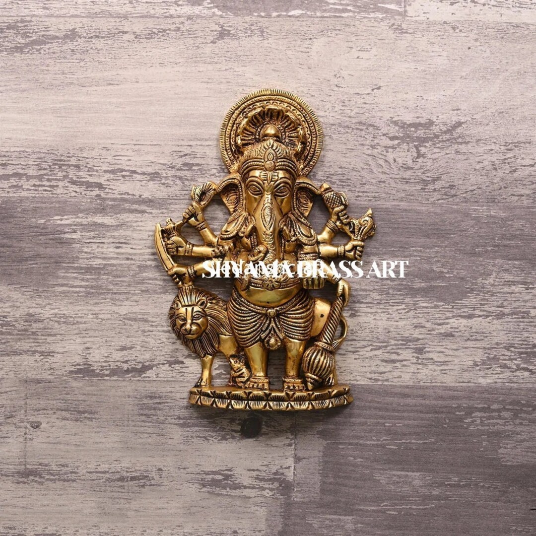 Brass SHUBHA DRISHTI GANESHA Wall Hanging23cm Ganesh Statue Etsy