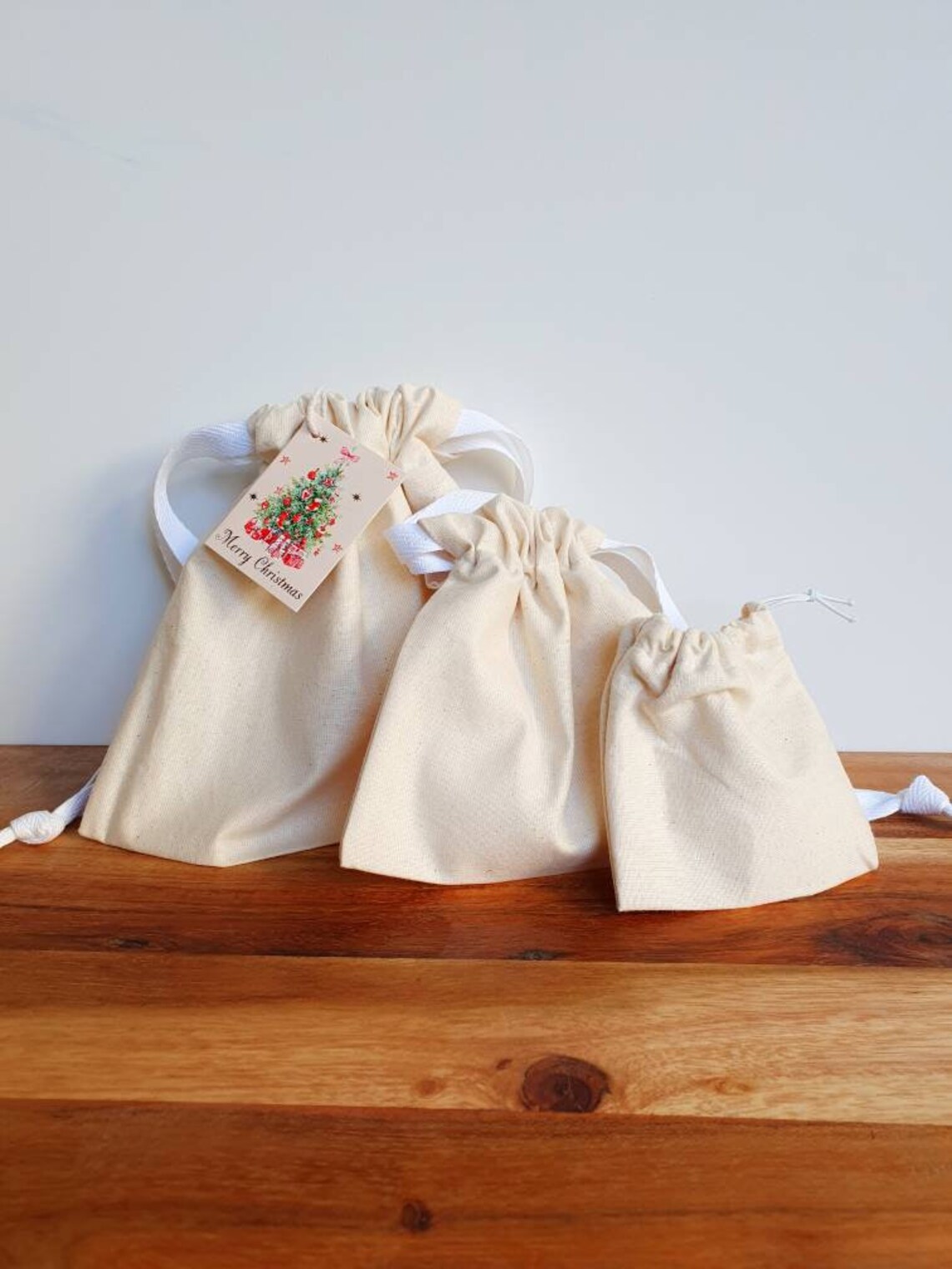 Calico Gift Bags with Drawstrings. Reusable Cotton Gift Bags. Etsy