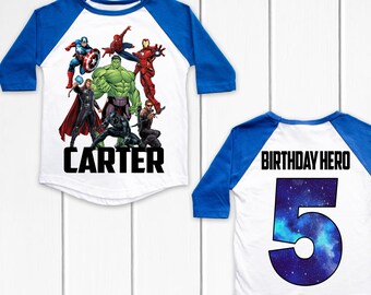 Download Avengers Birthday Shirt Etsy