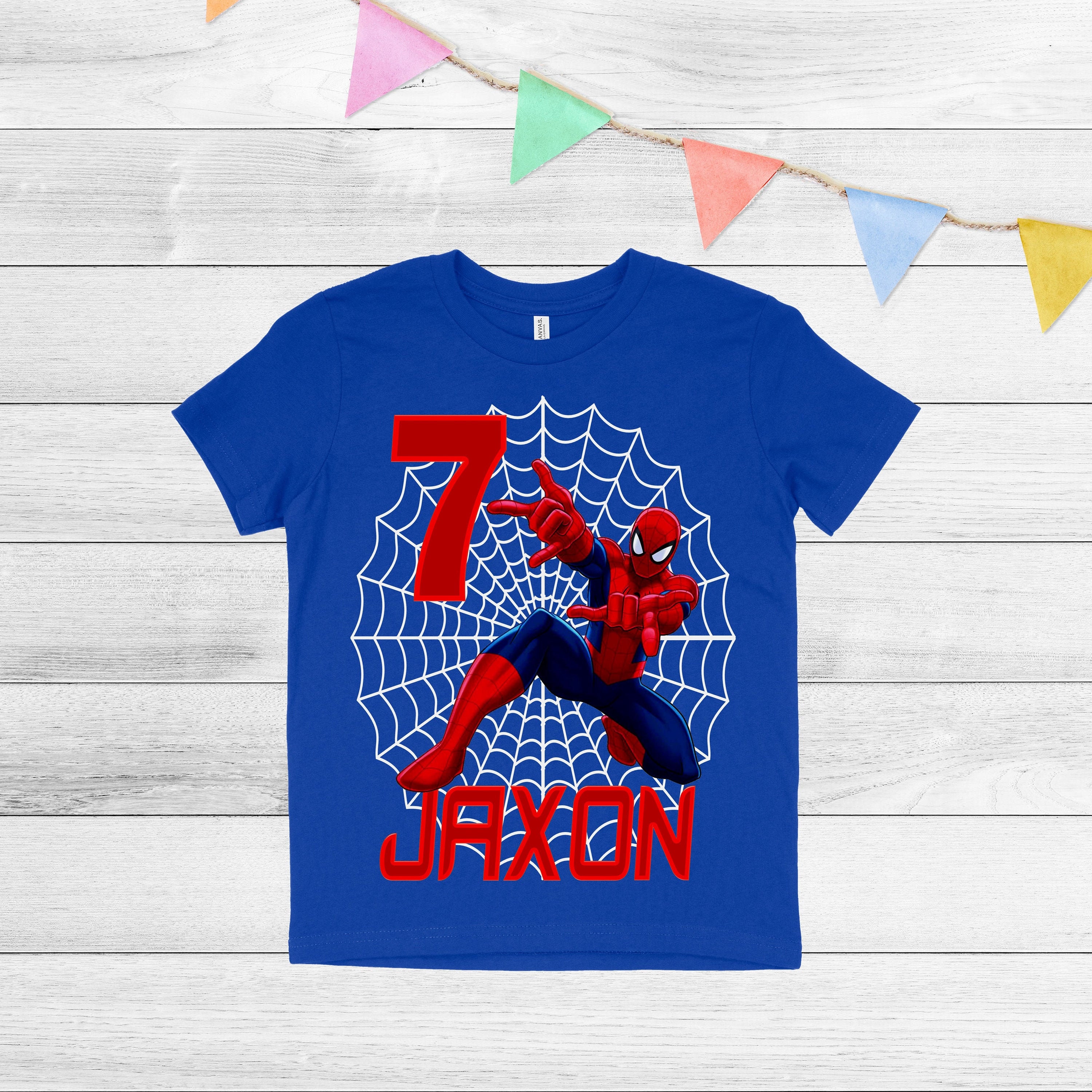 Spiderman Birthday Shirt Boy's Spiderman Birthday Shirt | Etsy