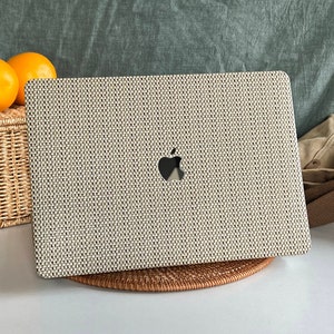 Light Brown Weave Pattern MacBook Case Protect Cover for Macbook Pro 14 Case Macbook Air 13 Case Pro 13 Case, Pro 15, Pro 16, Macbook Case