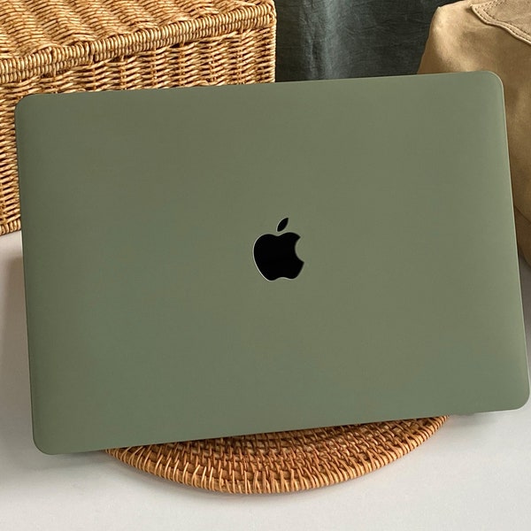 Moss Green MacBook Case Protect Cover for Macbook Pro 14 Case Macbook Air 13 Case Pro 13 Case, Pro 15, Pro 16,Macbook A2991 A2992 A2918 Case