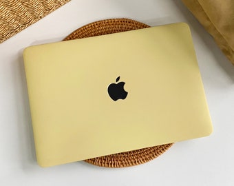 Pale Yellow MacBook Case Protect Cover for Macbook Pro 14 Case Macbook Air 13 Case Pro 13 Case, Pro 15, Pro 16, 2020 Macbook Pro Case