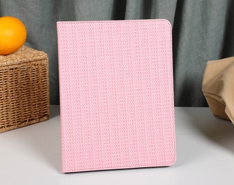 Pink Weave Pattern Magnetic Smart Case Cover iPad 9 Case, iPad Mini 6 iPad Air iPad Pro 2021 Case, iPad Air 5 Air 4 iPad Pro 11 Case