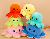 Big Octopus 50cm Plush Realistic Mood Jumbo Octopus Plush Mustache Reversible Toy 2021 TikTok Mood Plush Toy Adorable Easter Gift for Her