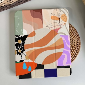 Pattern Stitching Magnetic Smart Case Cover iPad 9 Case, iPad Mini 6 iPad Air iPad Pro 2021 Case, iPad Air 5 Air 4 iPad Pro 11 Case