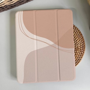 Pastel River Painting Magnetic Smart Case Cover iPad 9 Case, iPad Mini 6 iPad Air iPad Pro 2021 Case, iPad Air 5 Air 4 iPad Pro 11 Case