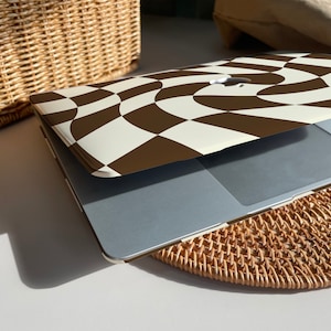 Distorted Brown Checkerboard MacBook Case Protect Cover for MacBook Pro ...