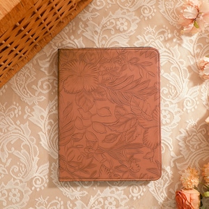 Brown Bas-Relief Flower iPad Case Cover iPad 10th 10.9&quot; 2024 Air 5 Case, iPad Mini 6 iPad Pro 2021 Case, iPad Pro 12.9&#39;&#39; iPad Pro 11&#39;&#39; Case