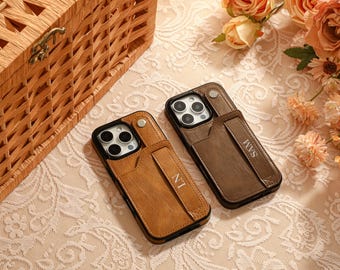 Personalized Leather iPhone Case For iPhone 15, 15 Pro, 15 Pro Max, iPhone 14 Pro Max, iPhone 14 13 12 11 Pro, iPhone XR XS Max, Phone Cover