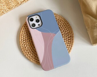 Minimalist Waves Trendy iPhone-hoesje, iPhone 17, 17 Pro, 17 Pro Max, iPhone 16 Pro Max, iPhone 15 14 13 12 Pro, iPhone XR XS Max, Phone Cover