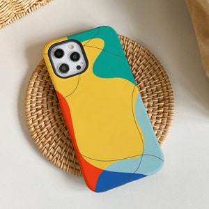 Coloured Irregular Blocks iPhone Case, iPhone 15, 15 Pro, 15 Pro Max, iPhone 14 Pro Max, iPhone 14 13 12 11 Pro, iPhone XS Max, Phone Cover