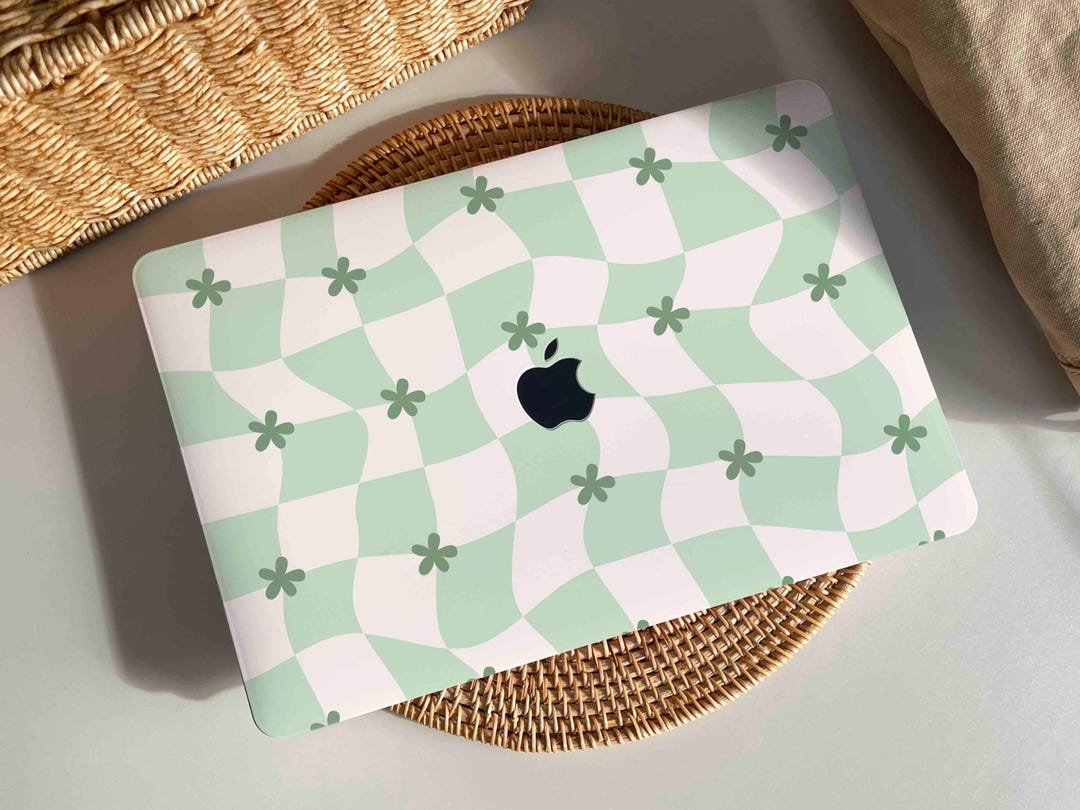 Green Twisted Grid MacBook Case Protect Cover for MacBook Pro 14 Case ...