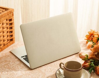 Beige suède MacBook-hoes beschermhoes voor Macbook Pro 14-hoes Macbook Air 13-hoes Pro 13, Pro 15, Pro 16, MacBook Pro-hoes