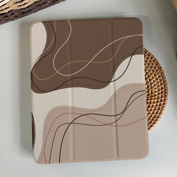 Seamless Stripes Kaffee Magnet Smart Hülle Hülle iPad 9 Hülle, iPad Mini 6 Hülle iPad Air 2021, iPad Air 5 Air 4 iPad Pro 11 Case