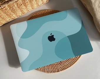 Étui de protection MacBook Vagues bleues d'été pour Macbook Pro 14, étui Macbook Air 13, étui Pro 13, Pro 15, Pro 16, 2020 Étui Macbook Pro