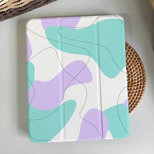 Messy Patch Abstract Magnetic Smart Case Cover iPad 9 Case, iPad Mini 6 iPad Air iPad Pro 2021 Case, iPad Air 5 Air 4 iPad Pro 11 Case