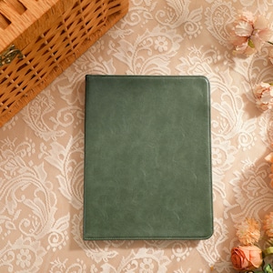 Vegan Green Leather iPad Case Cover iPad 10th 10.9&quot; 2024 Air 5 Case, iPad Mini 6 iPad Pro 2021 Case, iPad Pro 12.9&#39;&#39; iPad Pro 11&#39;&#39; Case