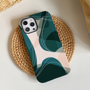 カスタム Atrovirens 抽象ライン iPhone ケース、iPhone 13、13 Pro / 13 Pro Max 12 Pro / 12 Pro Max / 12 & 11 / 11 Pro / iPhone XR / X ケース