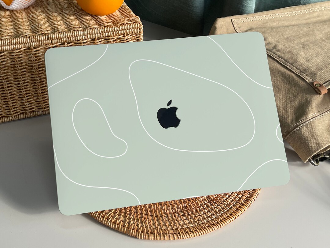Bean Green Abstract River MacBook Case Protect Cover for MacBook Pro14 ...