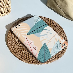 Leaf Artwork Personalised Kindle Case for Kindle Paperwhite 5, Custom Name Folio Case for Paperwhite 2022, 11th Gen Kindle Cover