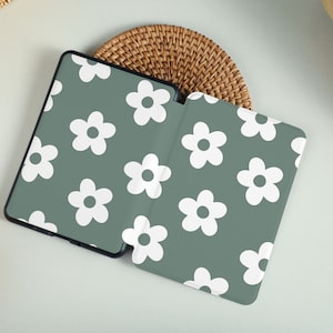 Seamless Little Flowers All New Kindle Case Kindle Cover, Personalized Kindle Case, Custom Name Folio Case Cover for Kindle Paperwhite 2022