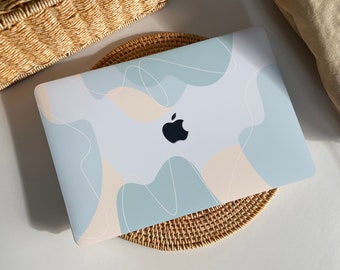 Light Blue Line Art MacBook Case Protect Cover for Macbook Pro 14 Case Macbook Air 13 Case Pro 13 Case, Pro 15, Pro 16, Macbook Pro Case