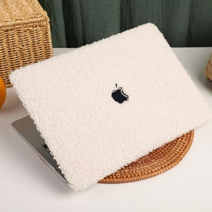 Beige Plush MacBook Case Protect Cover for MacBook Pro 14 Case MacBook Air 13 Case Pro 13 Case, Pro 15, Pro 16,Macbook A2991 A2992 A2918Case image 2