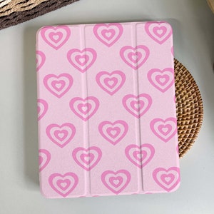 Pink Hearts Arrangement Magnetic Smart Case Cover iPad 9 Case, iPad Mini 6 iPad Air iPad Pro 2021 Case, iPad Air 5 Air 4 iPad Pro 11 Case