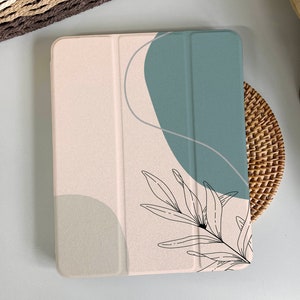 Pastel Ink Leaf Magnetic Smart Case Cover iPad 9 Case, iPad Mini 6 iPad Air iPad Pro 2021 Case, iPad Air 5 Air 4 iPad Pro 11 Case