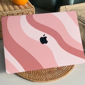 Stripe Pink Trendy MacBook Case Protect Cover for Macbook Pro 14 Case Macbook Air 13 M1 Case Pro13 Case, Pro15, Pro16, 2020 Macbook Pro Case
