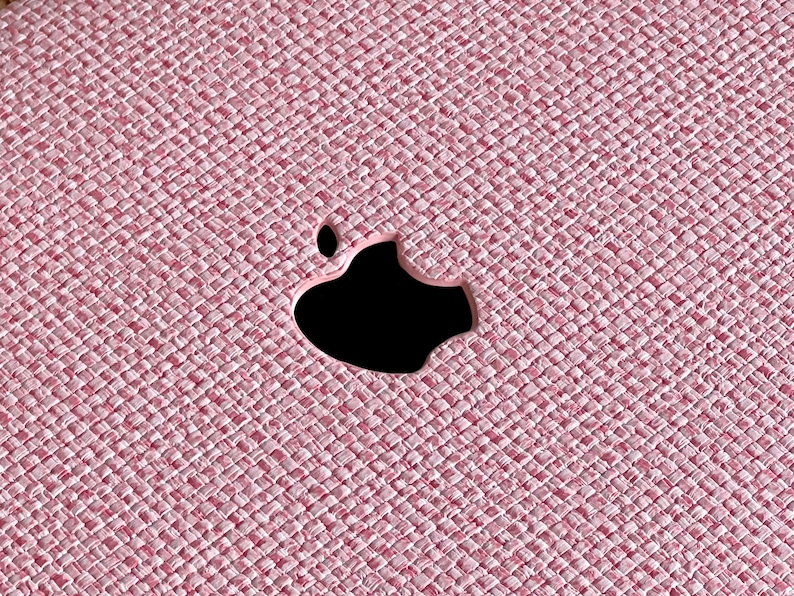 Pink Weave Pattern MacBook Case Protect Cover for MacBook Pro 14 Case MacBook Air 13 Case Pro 13 Case, Pro 15, Pro 16, MacBook Case image 7