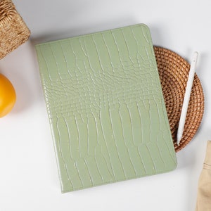 Custodia Smart magnetica in rilievo verde Matcha per iPad 9, iPad Mini 6, iPad Air, iPad Pro 2021, iPad Air 5, Air 4, iPad Pro 11