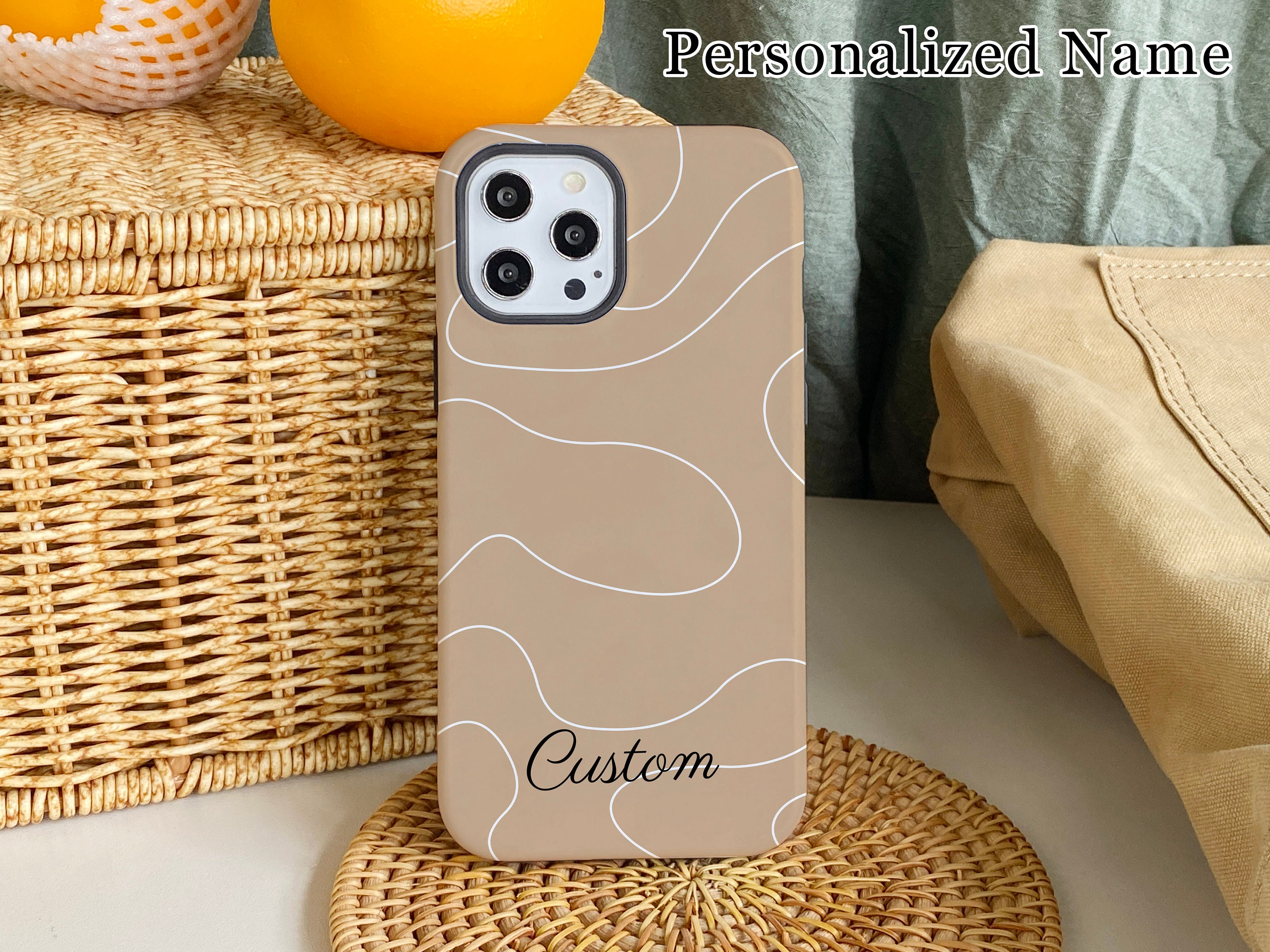 Coffee Line Aesthetics iPhone Case, iPhone 15, 15 Pro, 15