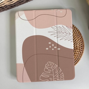 Pink  Autumn Leaves Magnetic Smart Case Cover iPad 9 Case, iPad Mini 6 iPad Air iPad Pro 2021 Case, iPad Air 5 Air 4 iPad Pro 11 Case