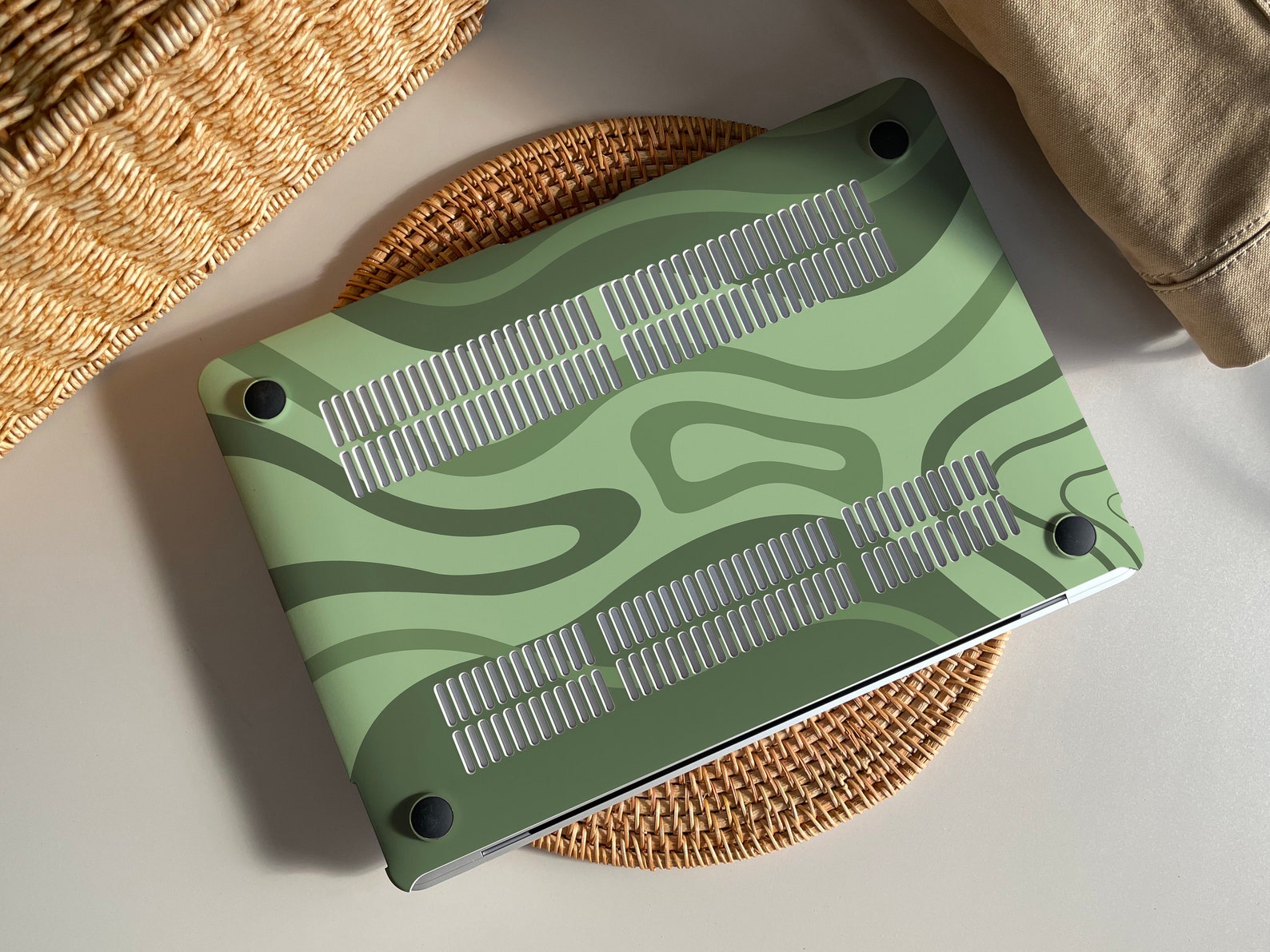 Wave Green Painting MacBook Case Protect Cover for MacBook Pro 14 Case ...