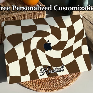 Distorted Brown Checkerboard MacBook Case Protect Cover for MacBook Pro ...