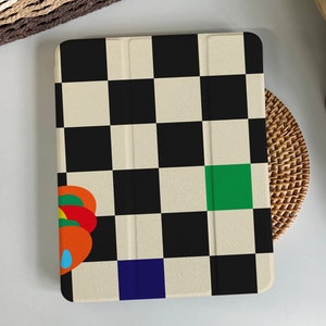 Checkerboard Hotdog Magnetic Smart Case Cover iPad 9 Case, iPad Mini 6 iPad Air iPad Pro 2021 Case, iPad Air 5 Air 4 Case iPad Pro 11 Case