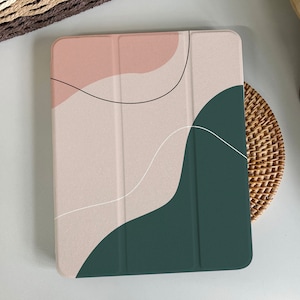 Pink-Green Block Graffiti Magnetic Smart Case Cover iPad 9 Case, iPad Mini 6 iPad Air iPad Pro 2021 Case, iPad Air 5 Air 4 iPad Pro Case
