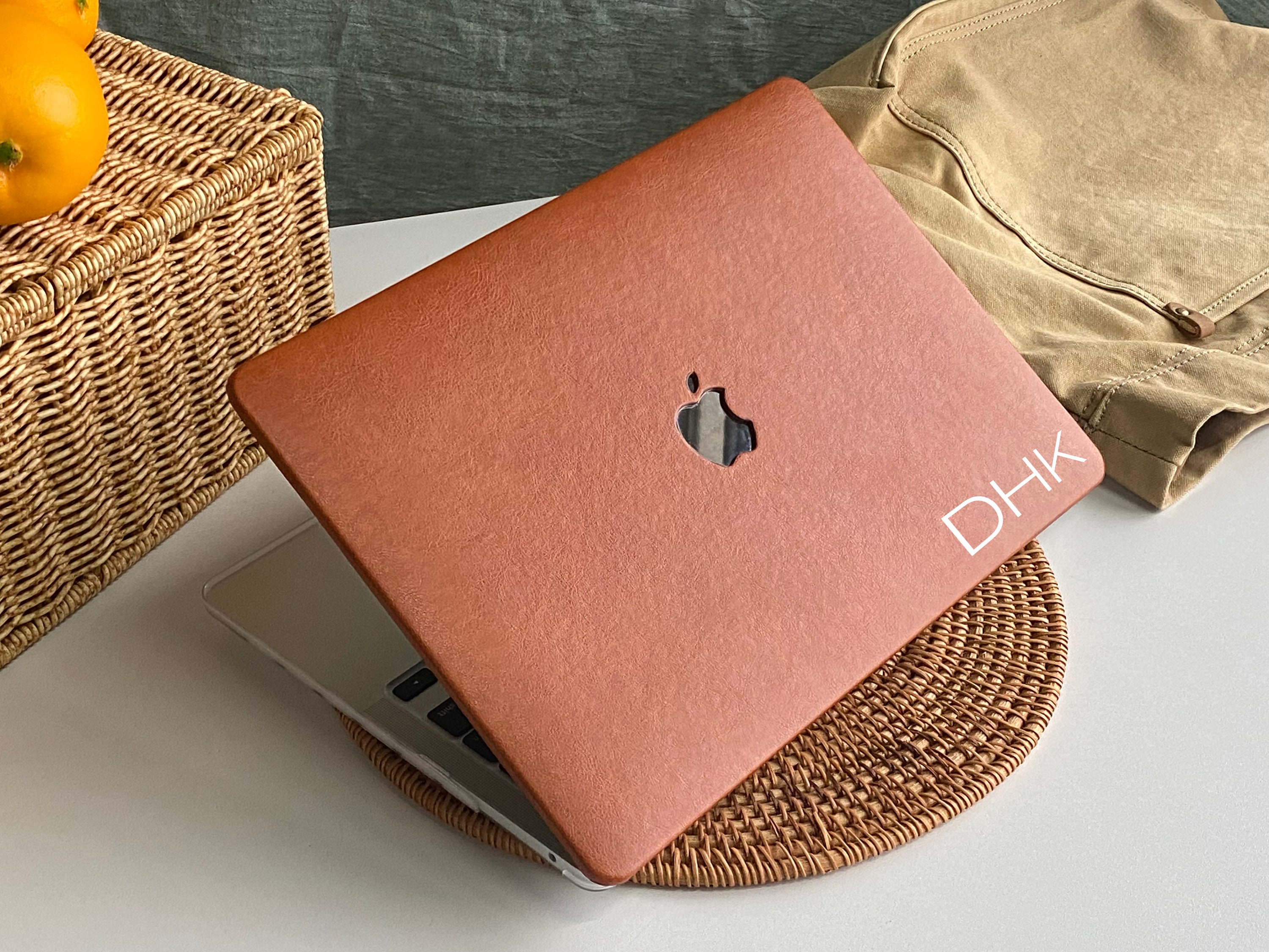 MacBookケース(ブラウン) Macbook Air/Pro対応 本革 Leather Brown MacBook Case Protect Cover for MacBook Pro 14 Case