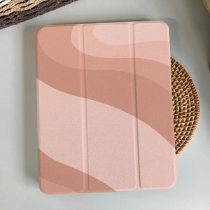 Gradient Wave Pink Magnetic Smart Case Cover iPad 9 Case, iPad Mini 6 iPad Air iPad Pro 2021 Case, iPad Air 5 Air 4 iPad Pro 11 Case