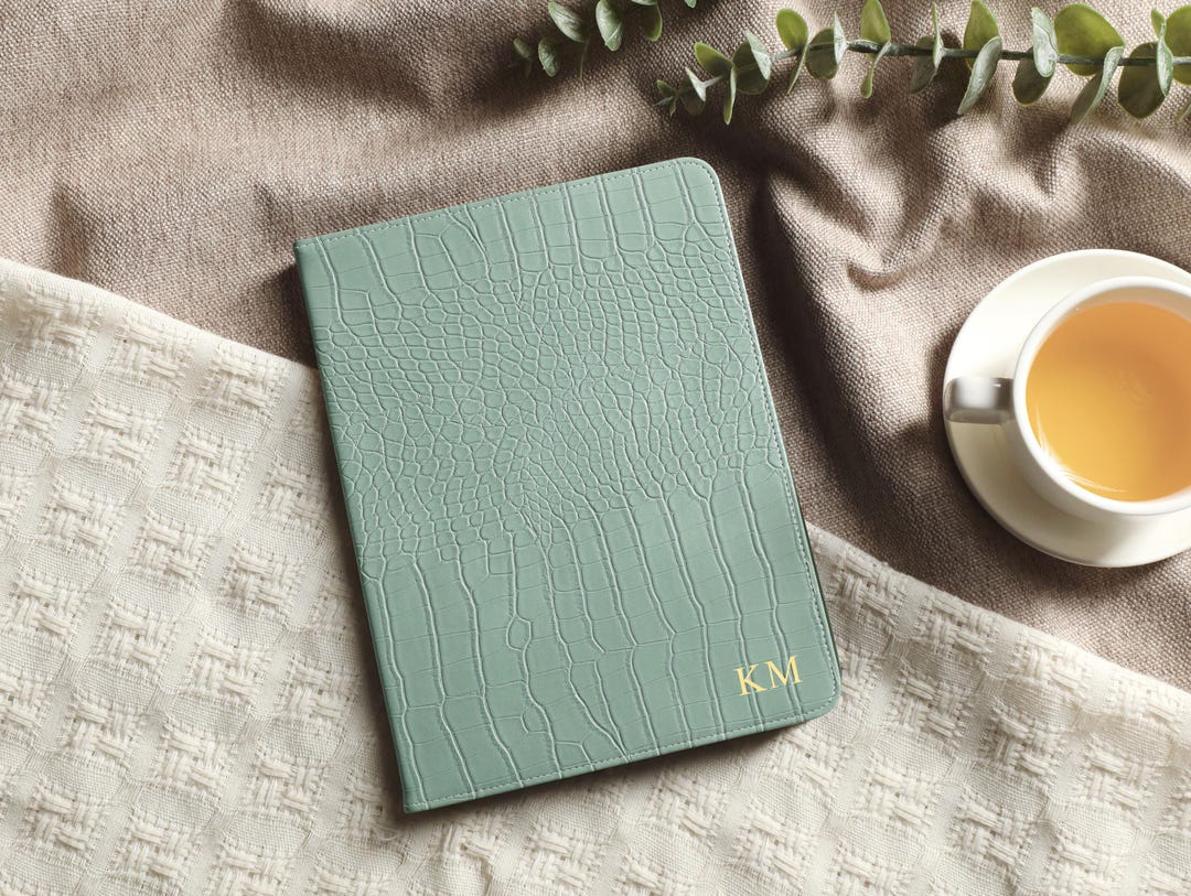 Sage Green Leather Case Cover iPad 11 Case, iPad Mini 7 iPad Air
