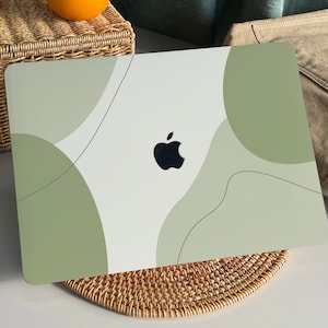 Gradient Green Lines MacBook Case Protect Cover for Macbook Pro 14 Case Macbook Air 13 Case Pro 13 Case, Pro 15, Pro 16, Macbook Pro Case