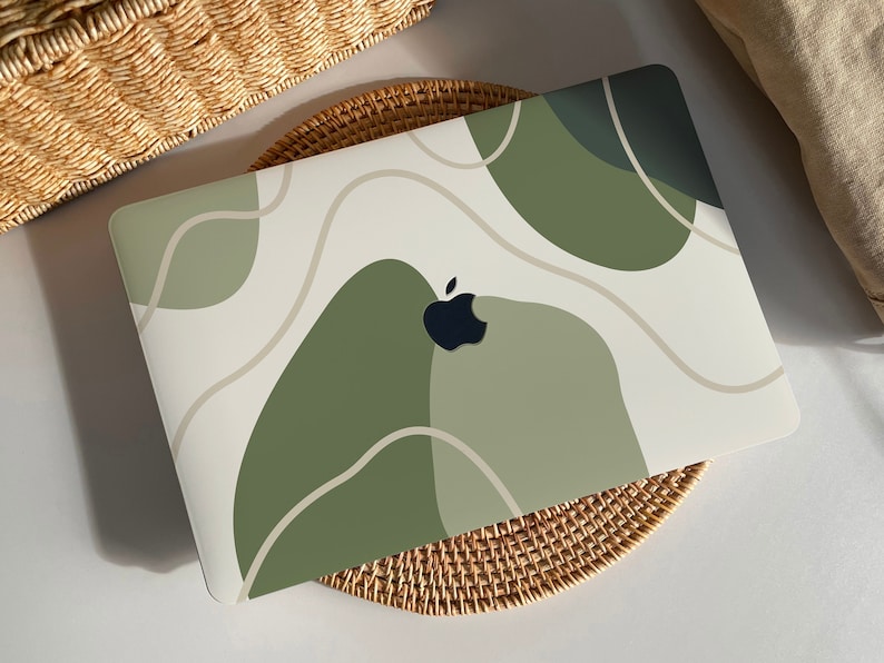 Patch Abstract Green MacBook Case Protect Cover for MacBook Pro 14 Case ...