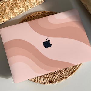 Gradient Wave Pink MacBook Case Protect Cover for Macbook Pro 14 Case Macbook Air 13 Case Pro 13 Case, Pro 15, Pro 16, 2020 Mac Pro Case