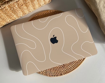 Coffee Line Aesthetics MacBook Case Protect Cover for Macbook Pro 14 Case Macbook Air 13 Case Pro 13 Case, Macbook Pro 15, Pro 16 Case