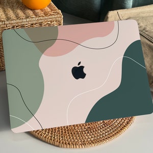 Pink-Green Block Graffiti MacBook Case Protect Cover for Macbook Pro 14 Case Macbook Air 13 Case Pro 13 Case, Pro 15, Pro 16, Macbook Case